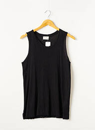 Tunique sans manche tissage jersey noir MY SUNDAY MORNING femme
