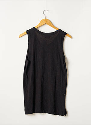 Tunique sans manche tissage jersey noir MY SUNDAY MORNING femme