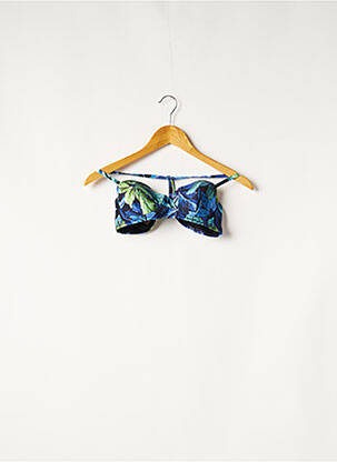 Haut de maillot de bain stretch haut soutien-gorge moulé bleu PRINCESSE TAM-TAM femme