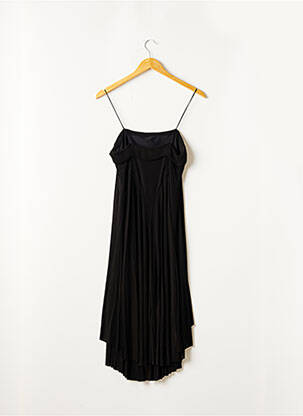 Robe longue coupe fluide fines bretelles noir BARBARA BUI femme