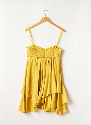 Robe courte sans manche sans manche jaune BCBGMAXAZRIA femme