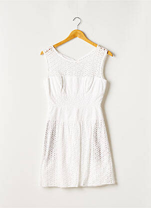 Robe courte sans manche sans manche blanc BCBGMAXAZRIA femme