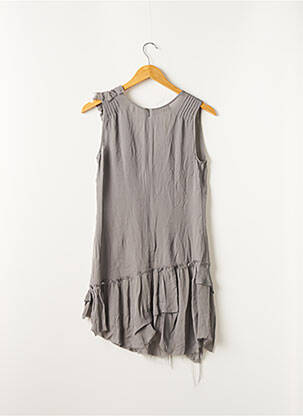 Robe courte coupe fluide manches courtes gris BARBARA BUI femme