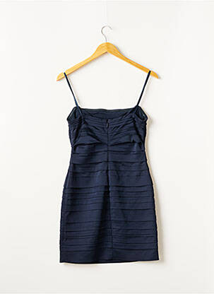 Robe courte fermeture zippée au dos sans manche bleu BCBGMAXAZRIA femme