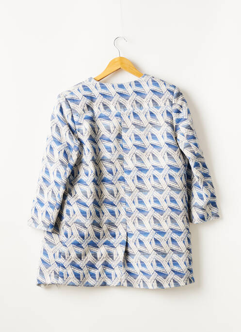 Manteau court poches sans capuche bleu OPULLENCE femme