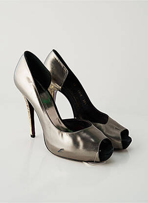 Escarpins talon aiguille talon haut de 10cm et plus gris BARBARA BUI femme