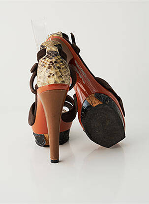 Sandales/nu pieds talon aiguille talon haut de 10cm et plus marron BARBARA BUI femme