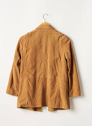 Veste en cuir poches beige BERENICE femme