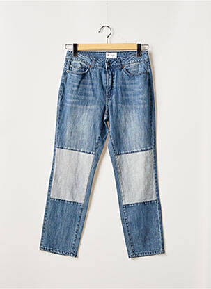 Jeans coupe droite stretch taille normale bleu R STUDIO femme