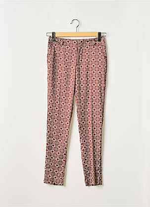 Pantalon 7/8 coupe cigarette taille basse marron REIKO femme