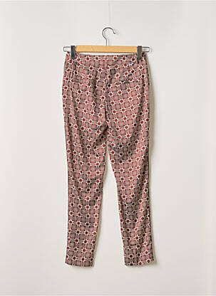 Pantalon 7/8 coupe cigarette taille basse marron REIKO femme