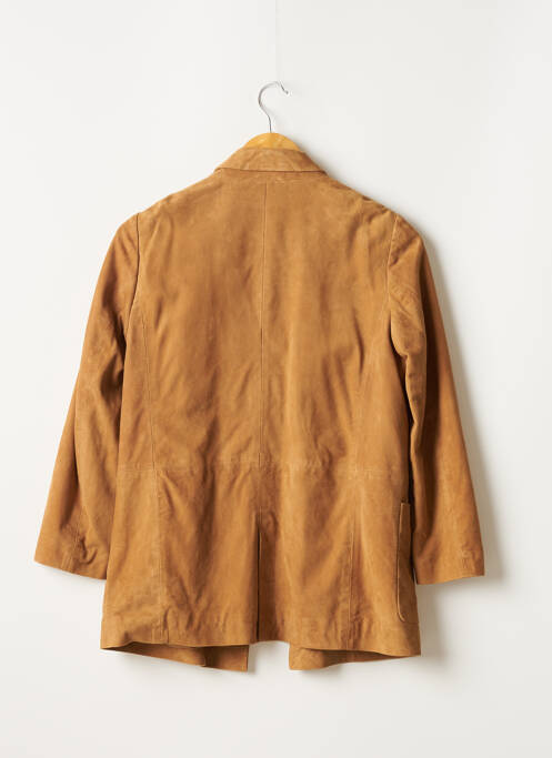 Veste en cuir beige BERENICE pour femme