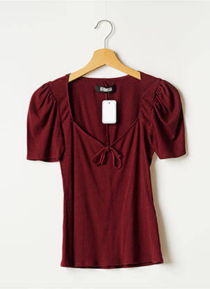 T-shirt col v manches courtes rouge REFORMATION femme