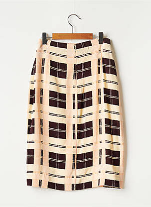 Jupe mi-longue taille à pinces rose BY MALENE BIRGER femme