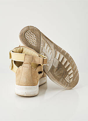 Baskets nubuck talon plat jusqu'à 3cm beige CHIARA FERRAGNI femme