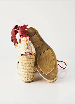 Espadrilles tissage toile talon de 7 à 9cm rose CASTANER femme