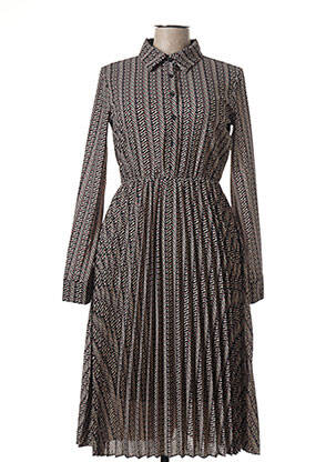 Robe longue manches longues manches longues noir LA FEE MARABOUTEE femme