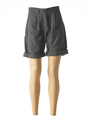 Short finition revers taille haute gris LA FEE MARABOUTEE femme