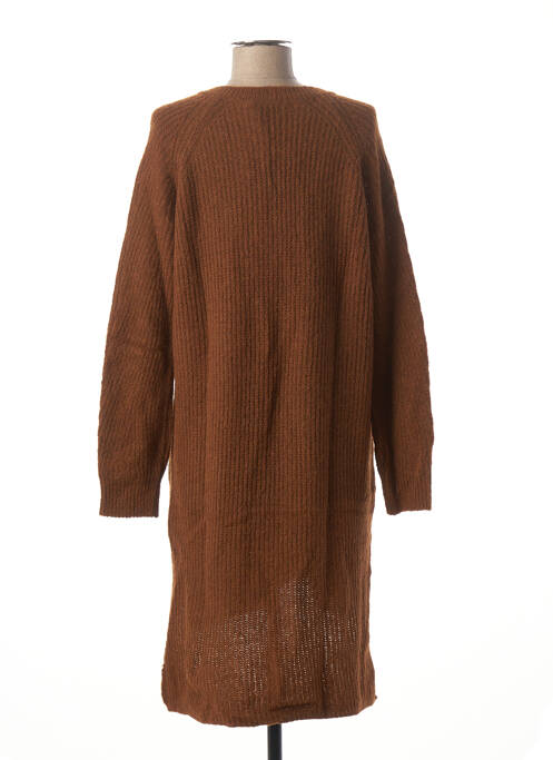 Robe pull marron LA FEE MARABOUTEE pour femme