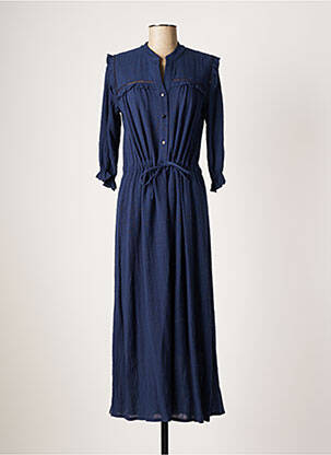 Robe longue manches longues manches longues bleu SCARLET ROOS femme