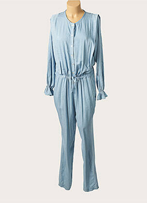 Combi-pantalon fermeture boutonnée sur le devant manches longues bleu SCARLET ROOS femme