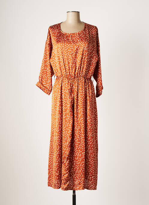 Robe mi-longue orange SCARLET ROOS pour femme