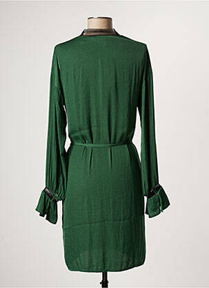 Robe courte coupe fluide manches longues vert LES P'TITES BOMBES femme