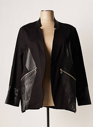 Veste casual epaulette noir MAT. femme