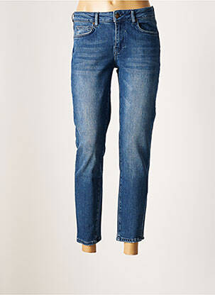 Jean coupe mom taille normale taille normale bleu FIVE femme