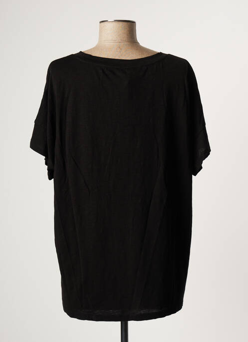 T-shirt imprimé fantaisie manches courtes noir FIVE femme