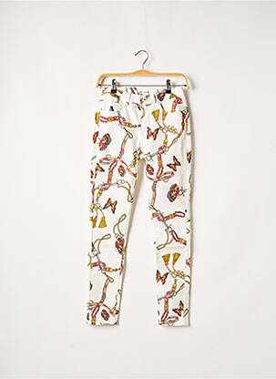 Pantalon 7/8 stretch taille normale blanc TOXIK3 femme