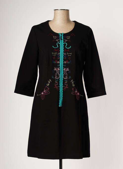 Robe mi-longue noir POUPEE CHIC pour femme