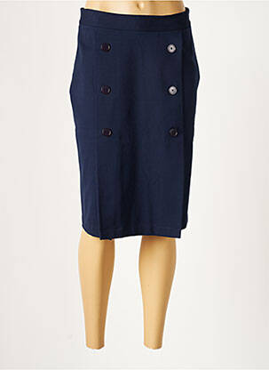 Jupe mi-longue taille normale bleu MARIA BELLENTANI femme
