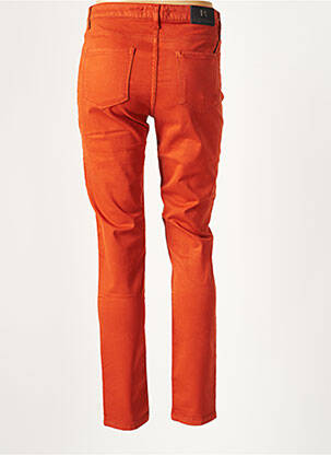 Pantalon slim taille basse taille basse orange MENSI COLLEZIONE femme