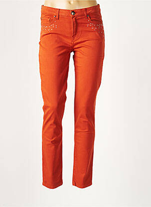 Pantalon slim orange MENSI COLLEZIONE pour femme