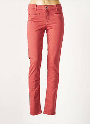 Pantalon slim taille basse taille basse rouge DENIM STUDIO femme