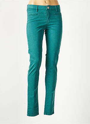 Pantalon slim taille basse taille basse bleu DENIM STUDIO femme