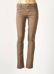 Pantalon slim marron DENIM STUDIO pour femme seconde vue