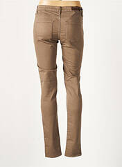 Pantalon slim marron DENIM STUDIO pour femme seconde vue