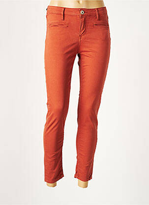 Pantalon 7/8 stretch taille normale orange DENIM STORIES femme