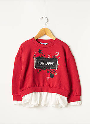 Sweat-shirt rouge MAYORAL pour fille