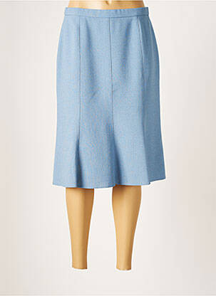 Jupe mi-longue doublure textile bleu FRANCE RIVOIRE femme