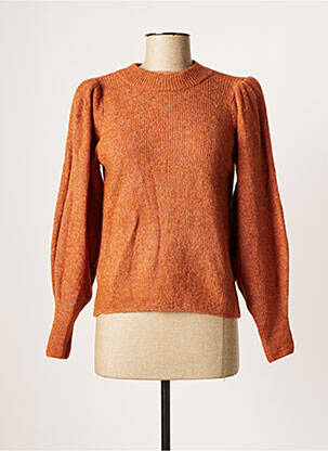 Pull orange ICHI pour femme