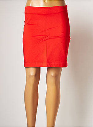 Jupe courte fermeture zip latéral orange LA FIANCEE DU MEKONG femme
