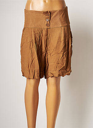 Short finition revers taille haute marron VILA femme