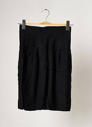 Jupe mi-longue coupe droite noir VILA femme