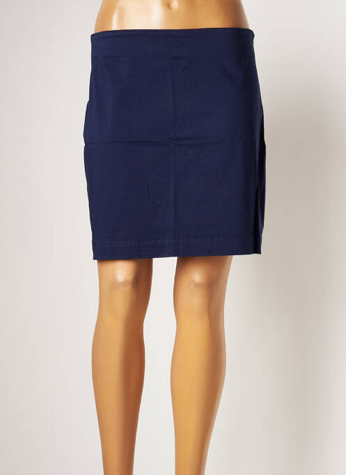 Jupe courte fermeture zip latéral bleu LA FIANCEE DU MEKONG femme