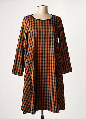 Robe mi-longue marron HUMILITY femme