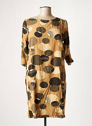 Robe mi-longue beige LA FEE MARABOUTEE femme