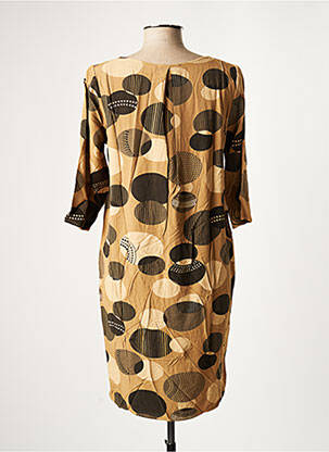 Robe mi-longue beige LA FEE MARABOUTEE femme